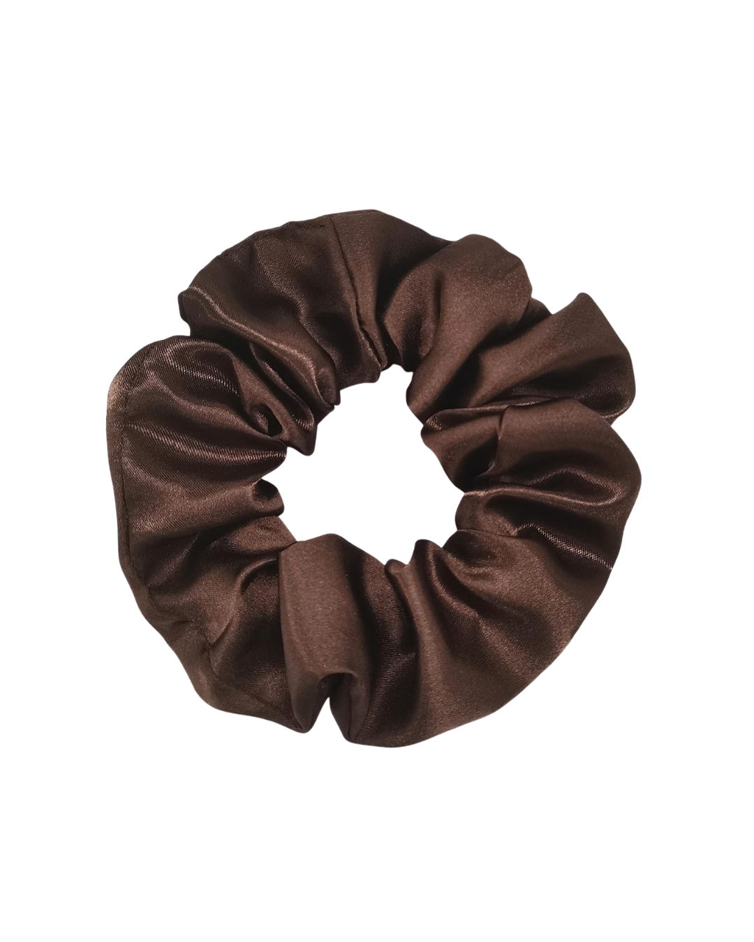 Scrunchie de satén Beauty Sleep en color chocolate