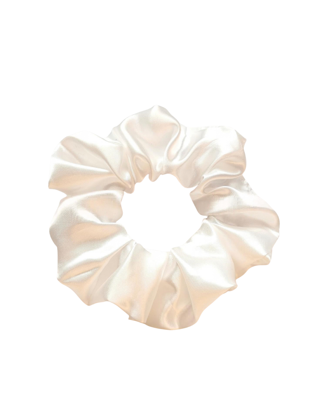 Scrunchie de satén Beauty Sleep en color blanco