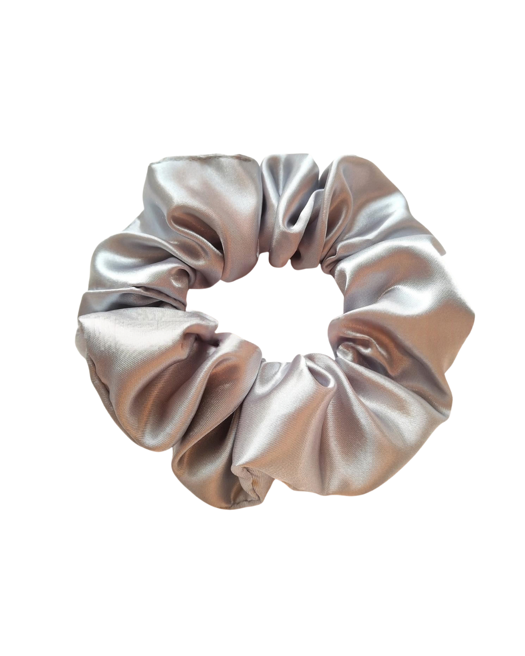 Scrunchie de satén Beauty Sleep en color plateado